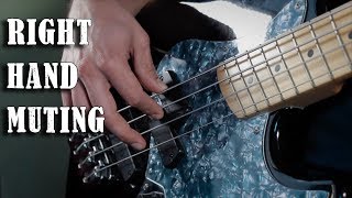 Right Hand Muting for Bass  Lesson [upl. by Aliuqahs]