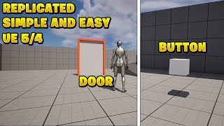 Door and Button System Replicated  Open a Door Elsewhere  Multiplayer  Unreal Engine 5 tutorial [upl. by Lamdin]