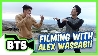 Filming with Alex Wassabi BTS [upl. by Brittney]