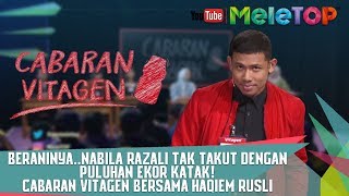 BeraninyaNabila Razali Tak Takut Dengan Puluhan Ekor Katak  Cabaran Vitagen Bersama Haqiem Rusli [upl. by Gonroff]