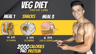 Vegetarian Full Day Of Eating For FAT LOSS  2000 Calories Diet Plan [upl. by Anson]