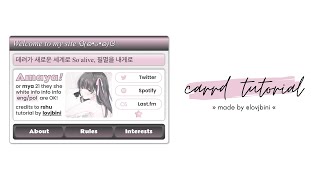 really cute amp interactive carrd tutorial — © rshu [upl. by Manlove25]