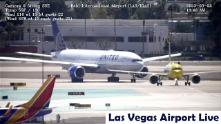 🔴 Live Las Vegas airport camera with ATC plane spotting [upl. by Aynuat]