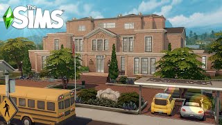 I built a High school in Copperdale  Basketball court and a swimming pool  The Sims 4 Speed Build [upl. by Michon130]