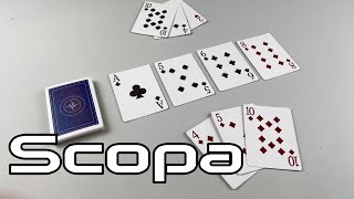 How to Play Scopa  a fishing card game for two players [upl. by Rehpatsirhc]