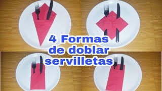 ❤ Como doblar servilletas de papel para cubiertos 🍴 [upl. by Retsel]