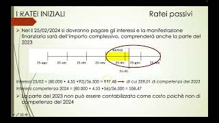 ESERCIZIORATEI PASSIVI INIZIALI CON RIPASSO DEGLI ASSESTAMENTI [upl. by Tai]