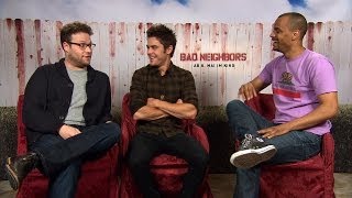 PATZE TALKS Zac Efron amp Seth Rogen on quotBAD NEIGHBORSquot [upl. by Celle]