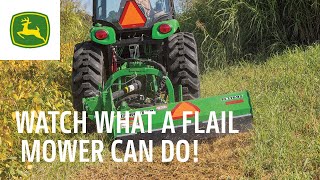 Watch what a flail mower can do  John Deere Tips Notebook [upl. by Minsk]