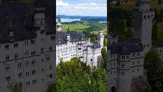 Castelo de Neuschwanstein em uma visão aérea Vídeo do drone em 4k [upl. by Hecht]