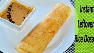 instant dosa recipe with left over rice  Instant leftover rice dosa  MadhurasRecipe  Instant Dosa [upl. by Almeida]