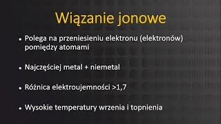 Kurs maturalny z chemii – wiązania chemiczne [upl. by Roselyn]