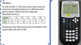 Datenkennzahlen  Lagemaße mit GTR bestimmen  Übung 2  NEUES KONZEPT [upl. by Clarke]
