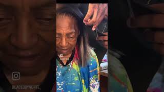 Doing my Grandma some tape ins grandma wigs tapeins [upl. by Yk664]