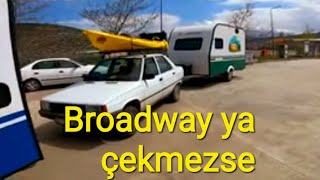 ÜÇÜ BİR ARADA 1bölüm broadway ile 370 karavan çekmek fujinle yollarda [upl. by Eiramannod815]