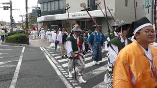 Kurashikis Achi Jinja Aki Matsuri visits the railway station [upl. by Nairahcaz70]