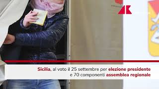 Elezioni regionali Sicilia la guida al voto del 25 settembre [upl. by Hgielrebmik695]