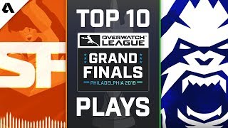 Top 10 Best Overwatch League Grand Finals Plays 2019 [upl. by Asir372]