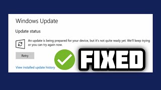 fix quotAn update is being prepared for your device but it’s not quite ready yetquot error windows 1011 [upl. by Blasius]