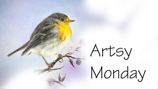 Artsy Monday Cute BirdRobin Speed Drawing [upl. by Adnesor776]