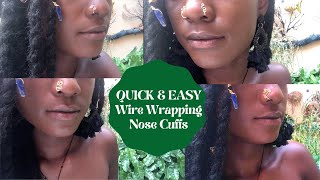 DIY NOSE RINGS  CUFF TUTORIAL  QUICK amp EASY  FAKE PIERCINGS  WIRE WRAPPING  NO PIERCING NEEDED [upl. by Anohr991]