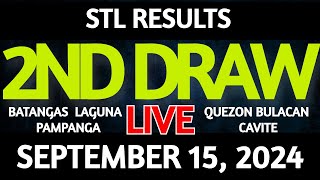 Stl Result Today 2nd draw September 15 2024 STL Batangas Live [upl. by Connell]