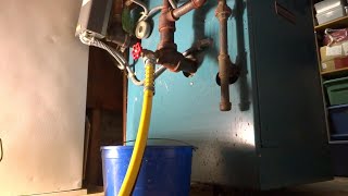 BOILER LEAKING WATER OUT BOILER DRAIN EASY FIX [upl. by Rosemare908]