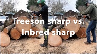 FASTEST CHAINSAW CHAIN How to square file a chainsaw by hand [upl. by Nichani778]