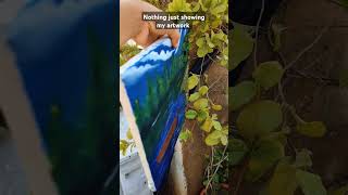 3d Landscape Painting with acrylic Paint sculpture painting 3d [upl. by Newbold]