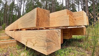 Making Pine Timbers on the WoodMizer LT 15 [upl. by Siuluj]