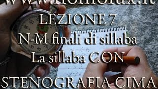 Corso di Stenografia Sistema Cima lezione 7  Le NM finali di sillaba e il simbolo CON [upl. by Elmore]