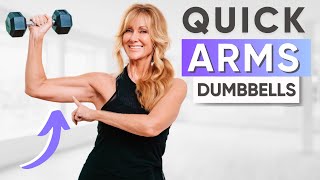 Best Toned Arms Dumbbell Workout for Over 50 [upl. by Ycnuahc]