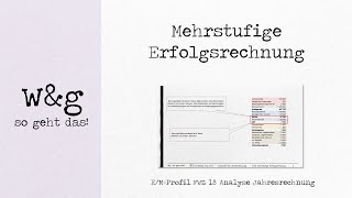 FWZ 18 Analyse Jahresrechnung  1 mehrstufige Erfolgsrechnung [upl. by Notsreik835]