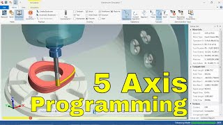 Mastercam 5 Axis Swarf Milling Multiaxis Tool path Tutorial [upl. by Tcideneb133]