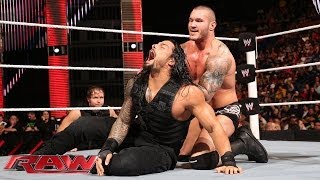 Roman Reigns vs Randy Orton Raw April 28 2014 [upl. by Scotti]