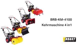 BRAST BRBKM4100 Kehrmaschine 4in1 65 PS 196cc ESTART [upl. by Ttnerb]