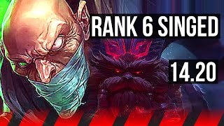 SINGED vs ORNN TOP  1117 Rank 6 Singed Legendary 700 games  KR Master  1420 [upl. by Horan323]