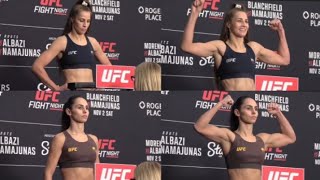 Ariane Lipski Vs Jasmine Jasudavicius Full Official Weighin Moreno Vs Albazi [upl. by Geneva]