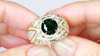 Vivid Green Tsavorite Garnet Ring at 401 carats by Kat Florence KF07693 [upl. by Notgnirrab]