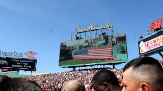 Fenway Park National Anthem amp Flyover  the 100 Year Anniversary Game [upl. by Ecnerat471]