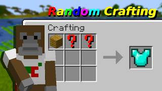 Minecraft But Crafting Is Totally Random [upl. by Nylyahs]