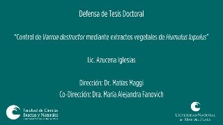 Defensa de Tesis Doctoral  Lic Azucena Iglesias [upl. by Deborah370]