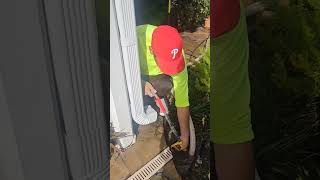 How to Clean Out a Pool Deck Drain  Tampa Bay Soft Wash amp Pressure Cleaning [upl. by Icyak]