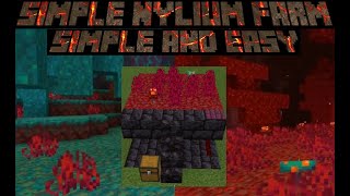 Minecraft Bedrock  Super Simple Nylium Farm Easy Crimson and Warped Fungus Farm [upl. by Ahsiral]