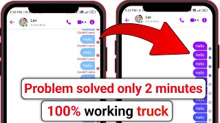 how to fix couldn t send message in messenger 2023  could not sent the message messenger [upl. by Notsej]