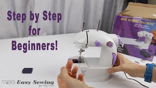 How to Operate a Mini Sewing Machine  Tutorial [upl. by Neerod]