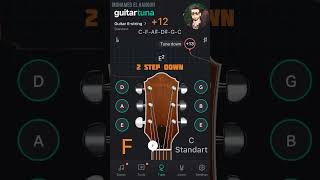 C Standard Tuning  CFA♯D♯GC   Using GuitarTuna Free [upl. by Cammi]