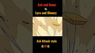 Ash and Dawn Vs Lyra and Khoury pokemon shorts [upl. by Eicam172]