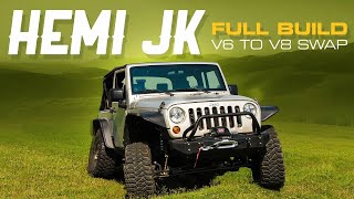 Full Build Swapping A V6 For A Hemi V8 In A Jeep Wrangler JK [upl. by Ityak]