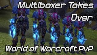 DK and Druid 20 Multiboxer interrupt guild group in world PvP [upl. by Jone]